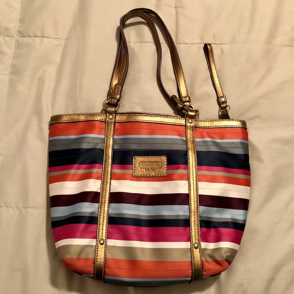 Stripes Coach Purse